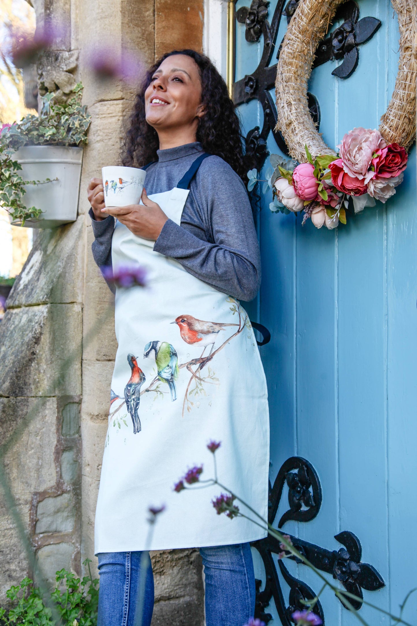 Meg Hawkins 'The Lookout' British Birds Design Apron