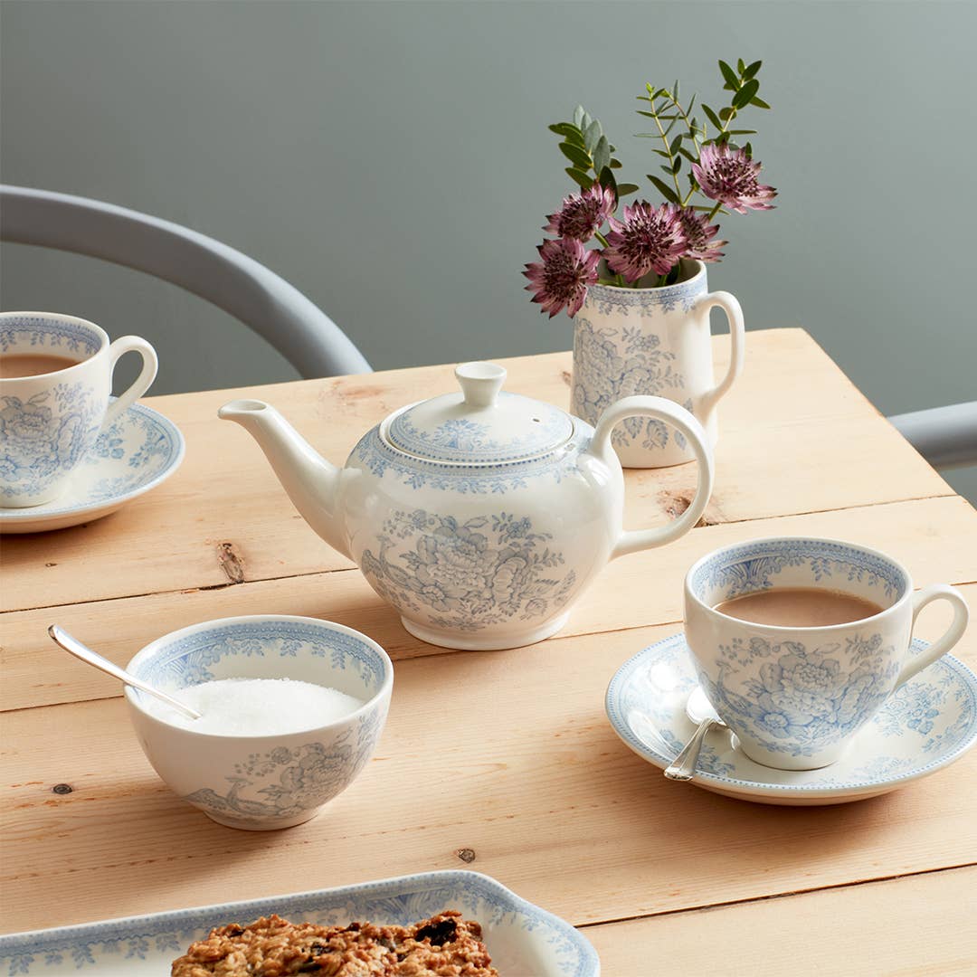 Burleigh Blue Asiatic Pheasants Large Sugar Bowl
