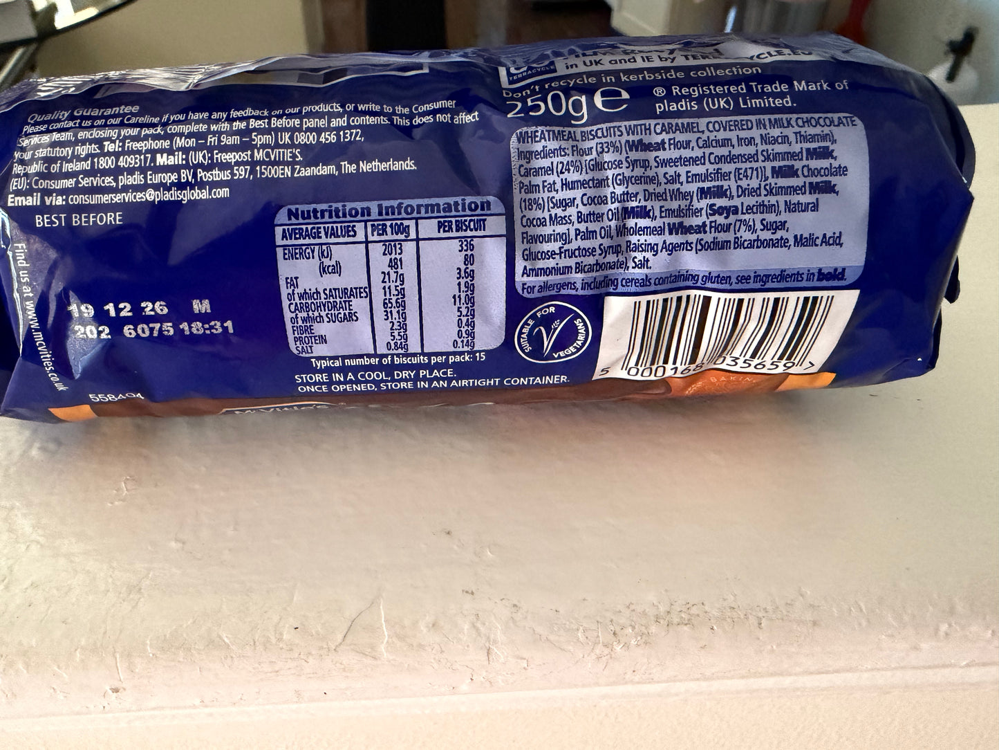 McVitie's Digestives Milk Chocolate Caramel 250g