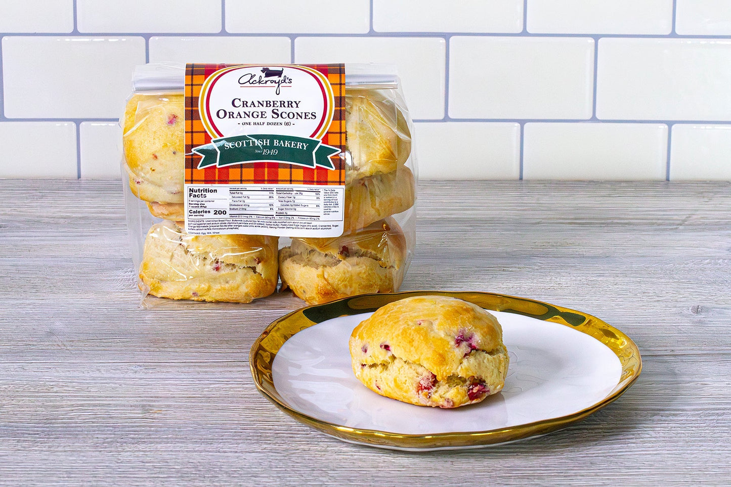 Ackroyd's Scones: Cranberry Orange (6 Pack)