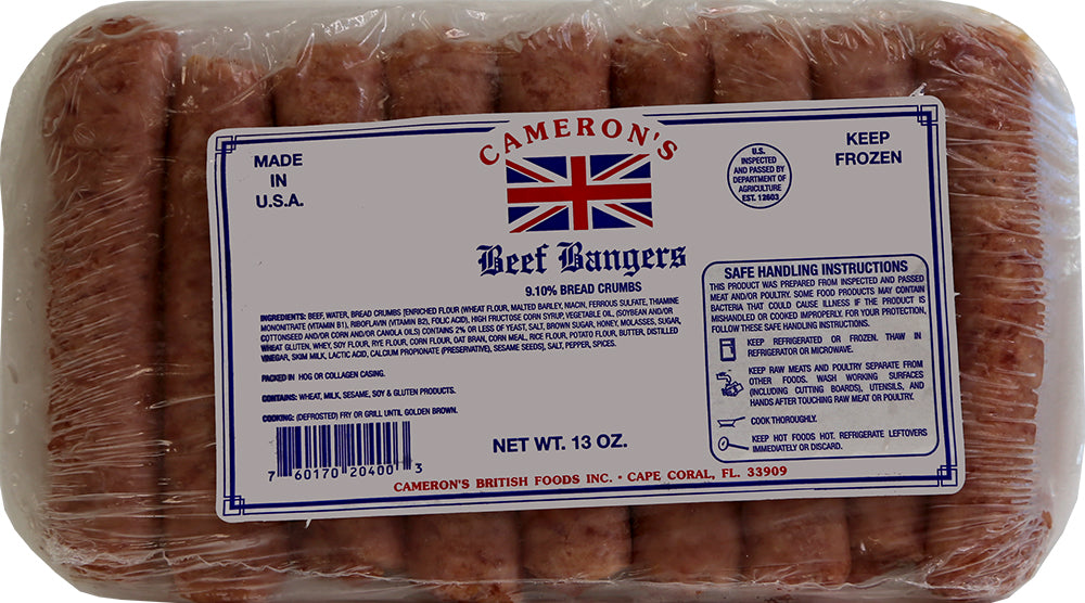 Cameron's Beef Bangers (available in store only)