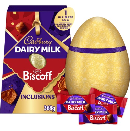 Cadbury Dairy Milk Biscoff Inclusions Egg 368g