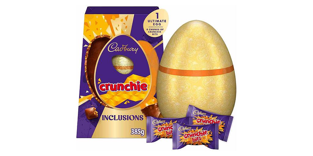 Cadbury Crunchie Inclusions Egg 385g ( buy 1 get 1 free)