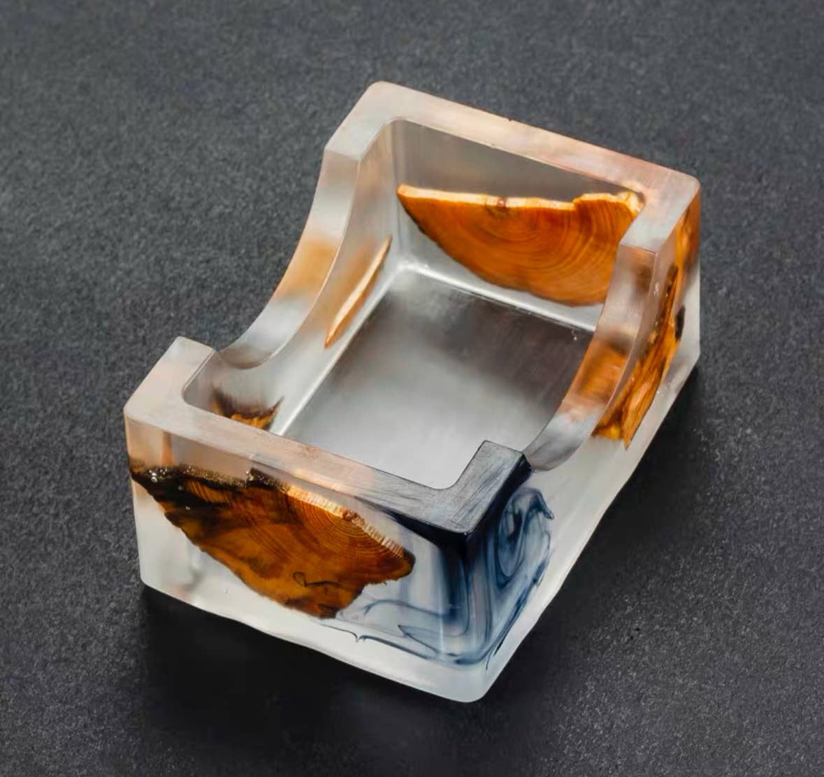 One Classic Wooden Resin Coaster Holder (For 8CM coaster)