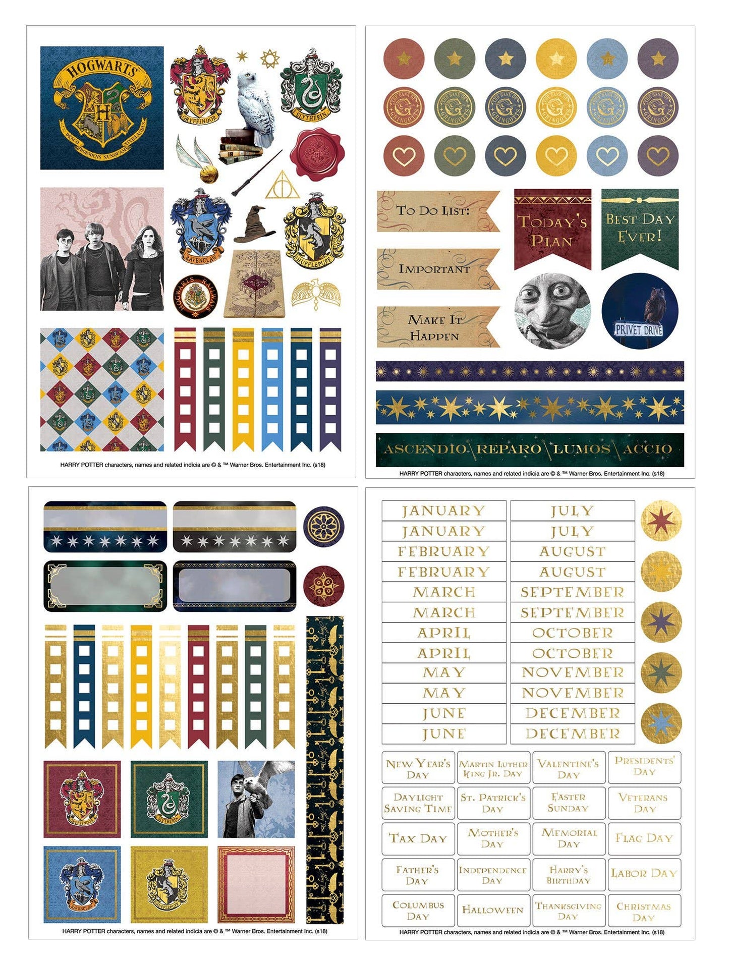 Harry Potter 12 Month Mini Planner Set