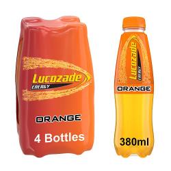 Lucozade Energy Orange 380ml x 4 bottles