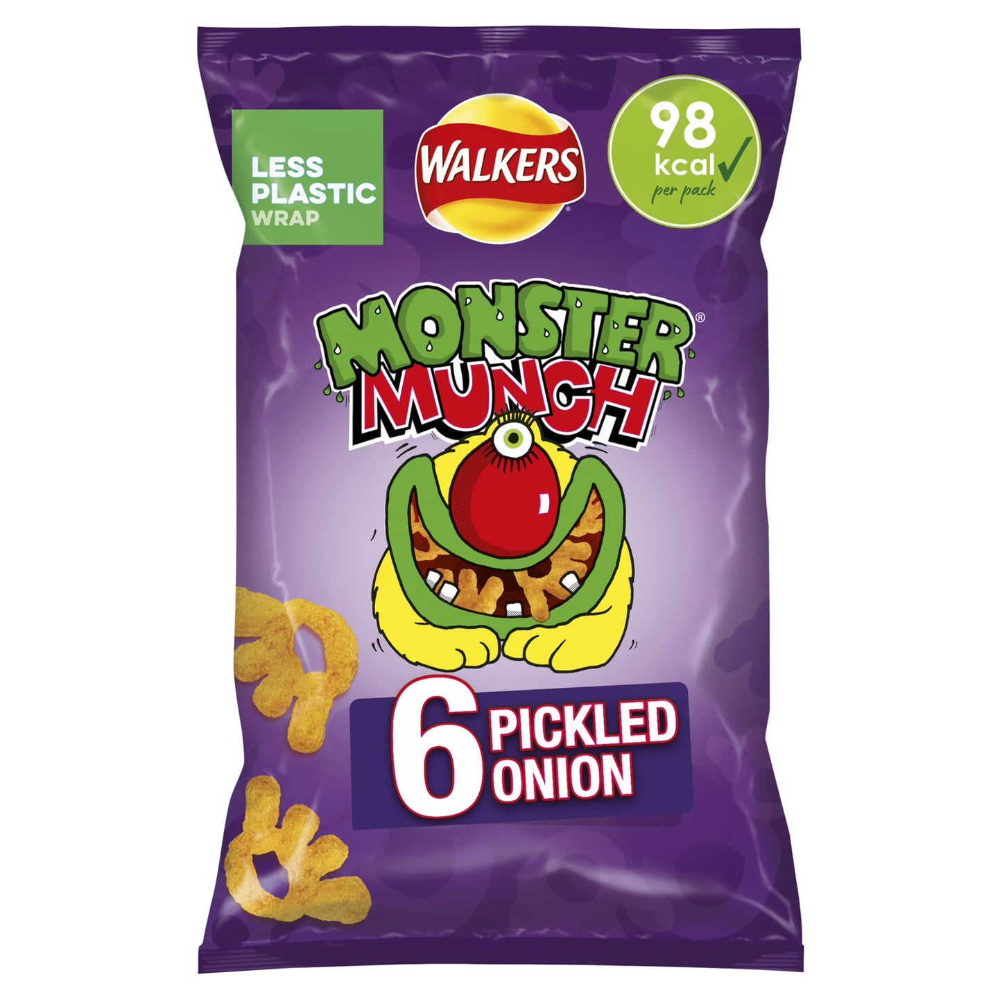 Walkers Monster Munch Pickled Onion 6 x 20g