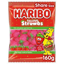 Haribo Squidgy Strawbs 160g