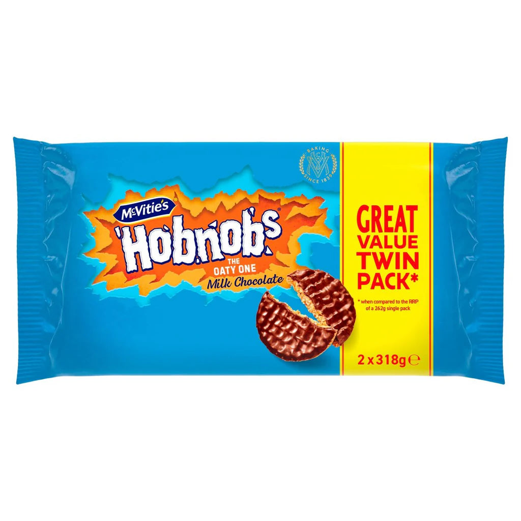 McVitie's Hobnobs Milk Chocolate Twin Pack (2 x 318g)