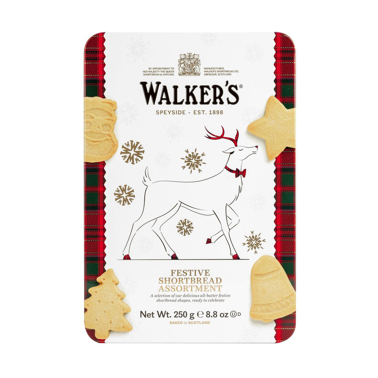 Walker's All-Butter Reindeer Assorted Shortbread Cookies 250g