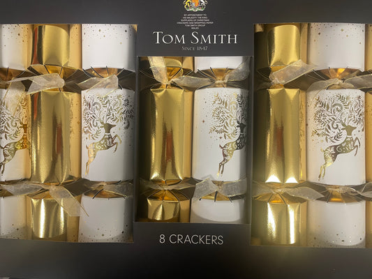 Tom Smith Deluxe Gold Christmas Crackers 8PK x 14"