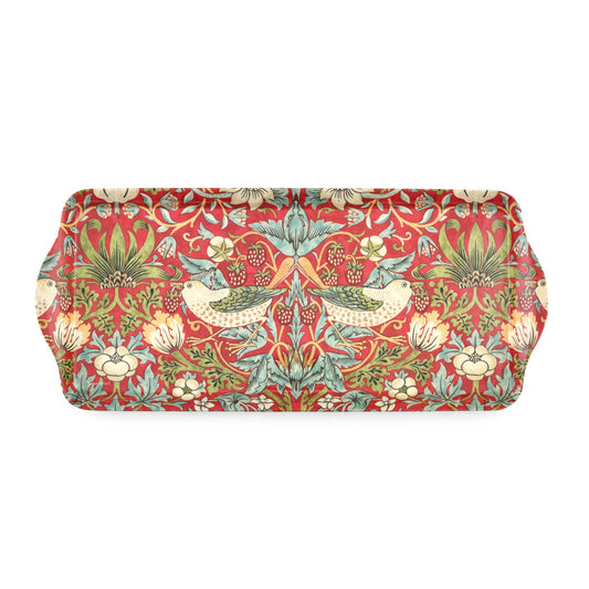 William Morris Strawberry Thief Sandwich Tray - Red
