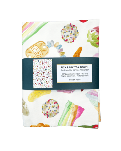 Corinne Alexander Pick & Mix Tea Towel - British Made