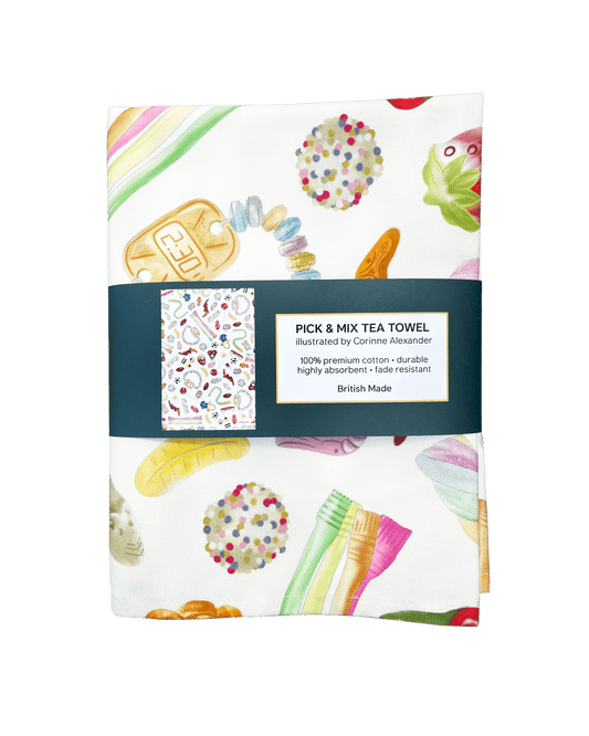 Corinne Alexander Pick & Mix Tea Towel - British Made