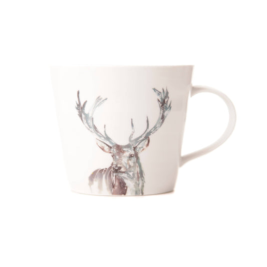 Meg Hawkins 'The Highlands' Stag Design Bone China Mug