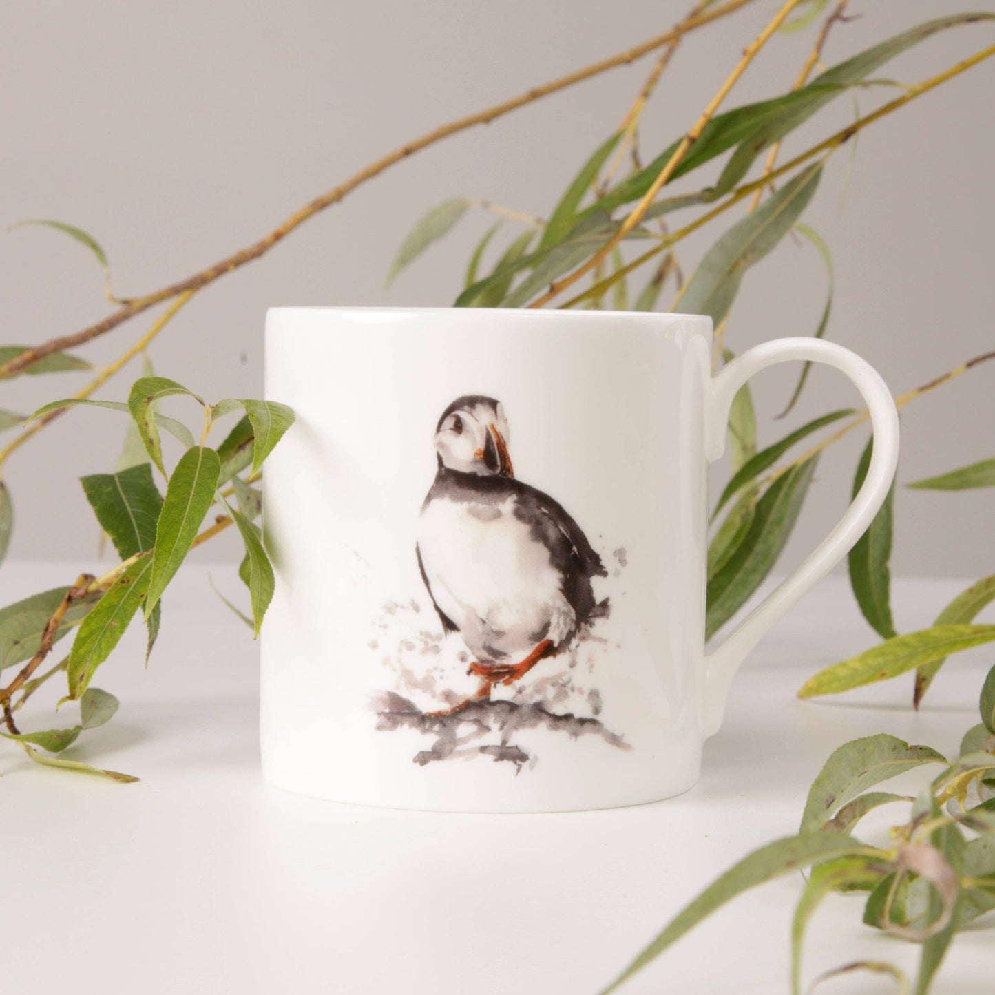 Meg Hawkins Puffin Design Bone China Mug