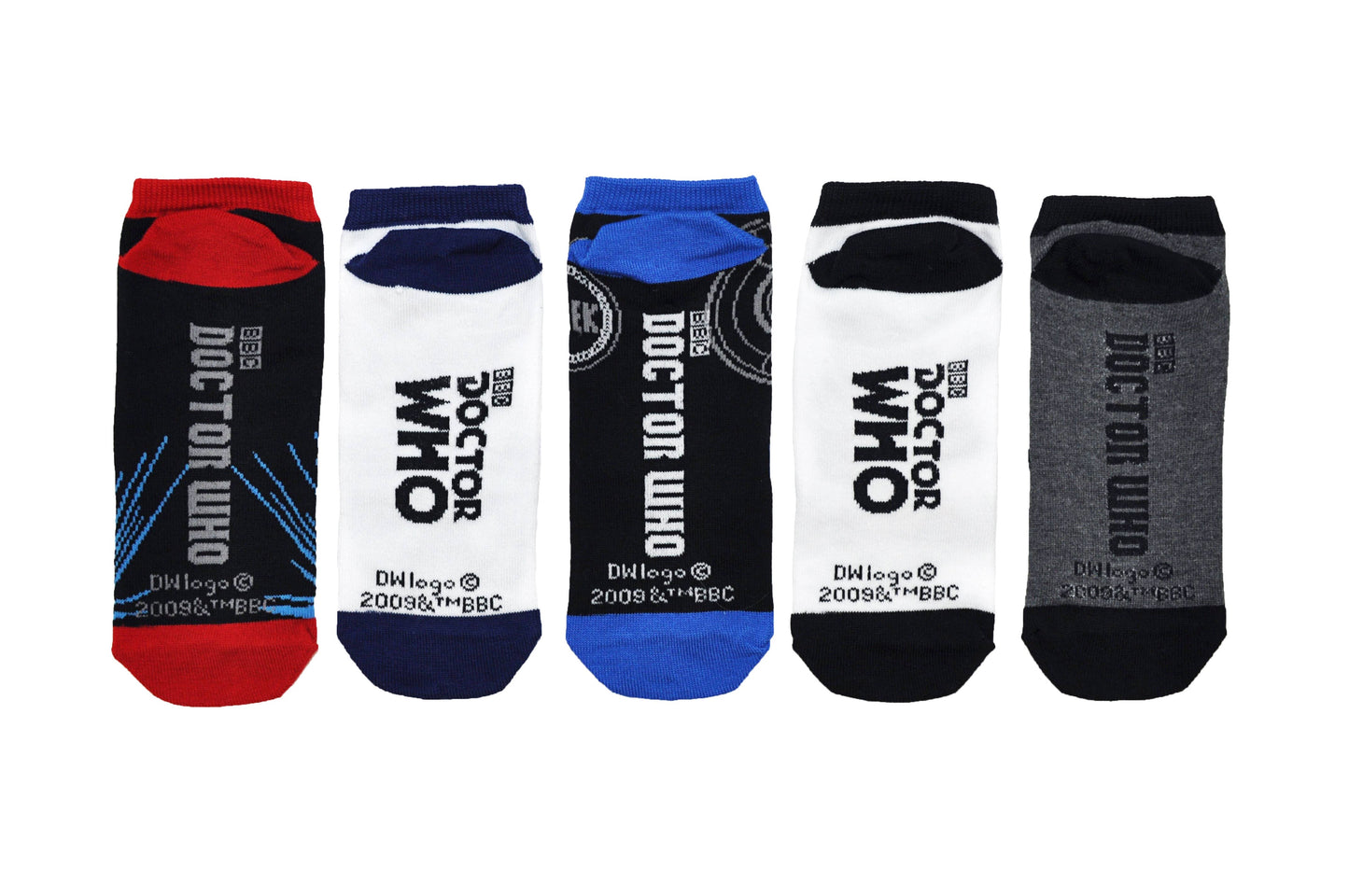 Doctor Who The Tardis 5 Pair Pack of Low-cut Socks