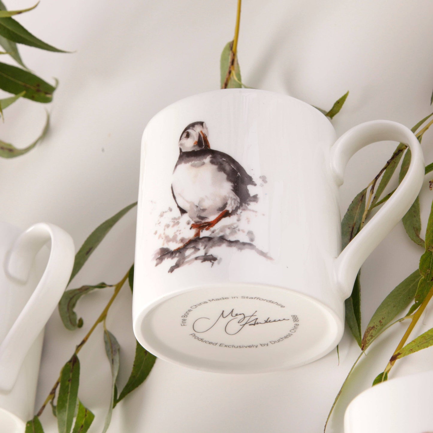 Meg Hawkins Puffin Design Bone China Mug