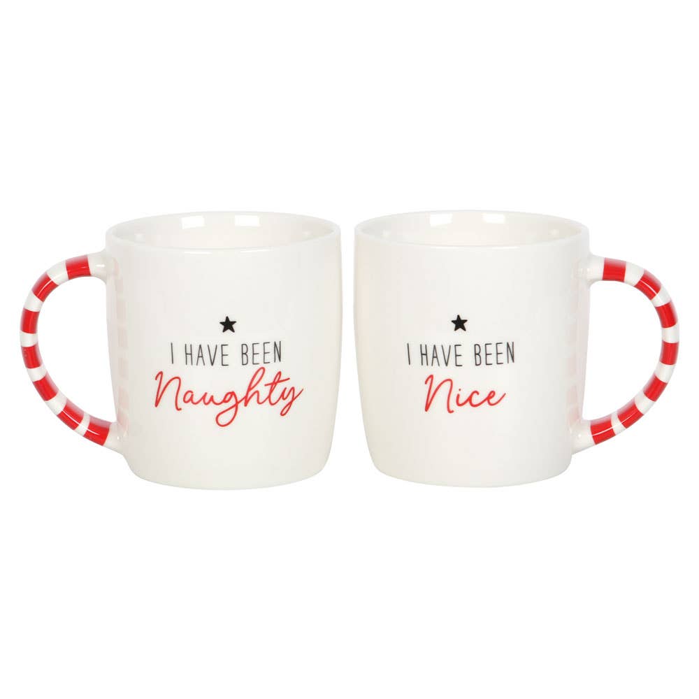 Naughty and Nice Couples Christmas Mug set