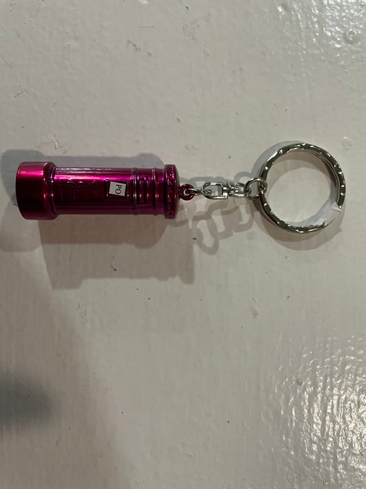 Pink post box key ring