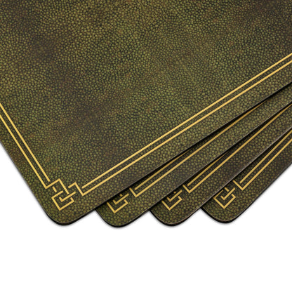 Pimpernel Shagreen Leather Placemats Set of 4