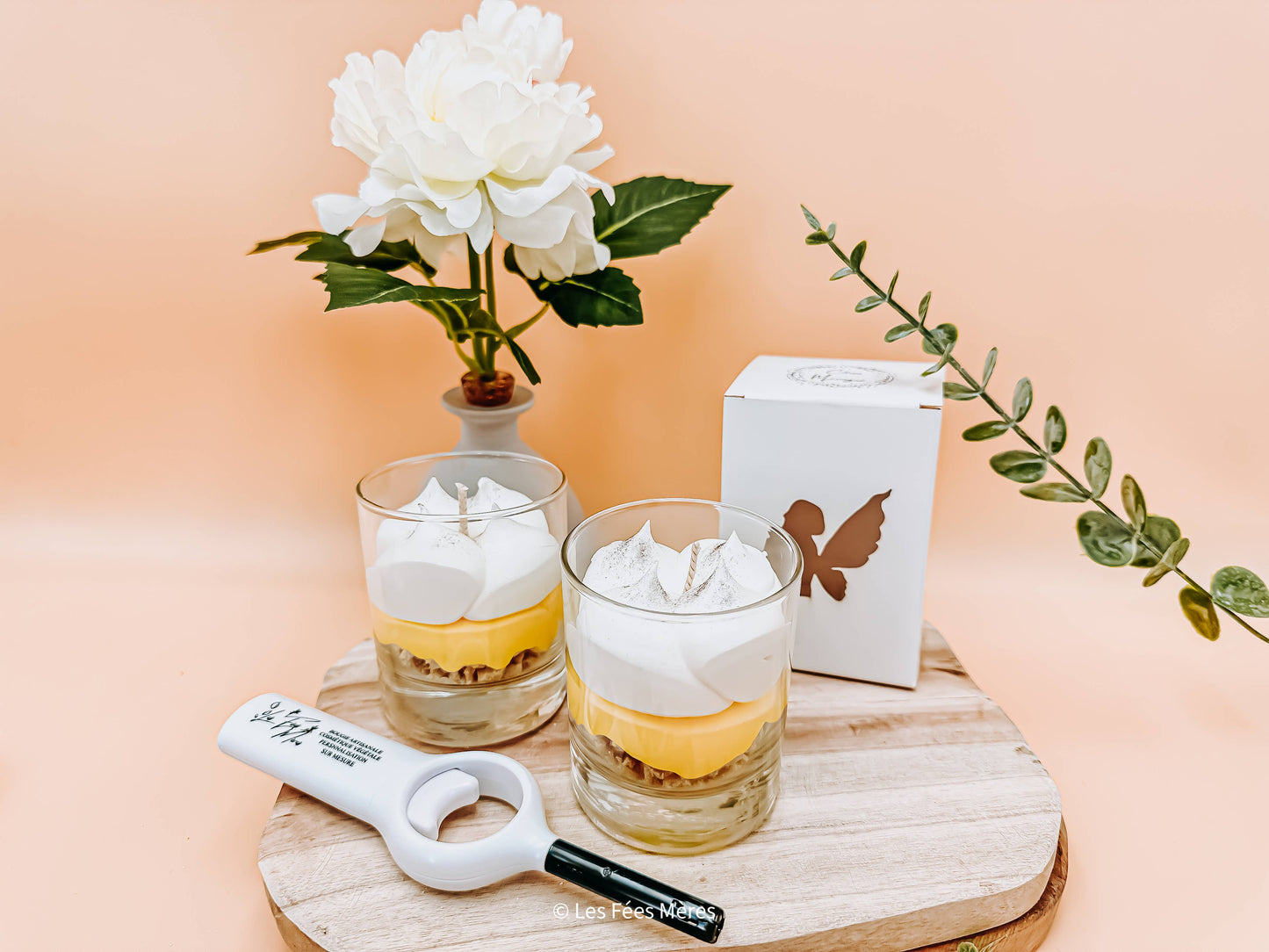 Lemon meringue scented candle