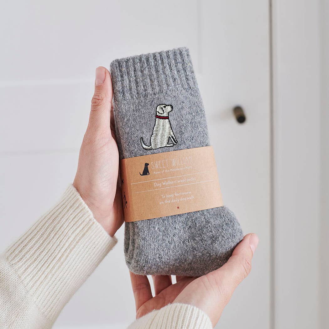 Sweet William Designs Dog Walking Socks - Yellow Labrador