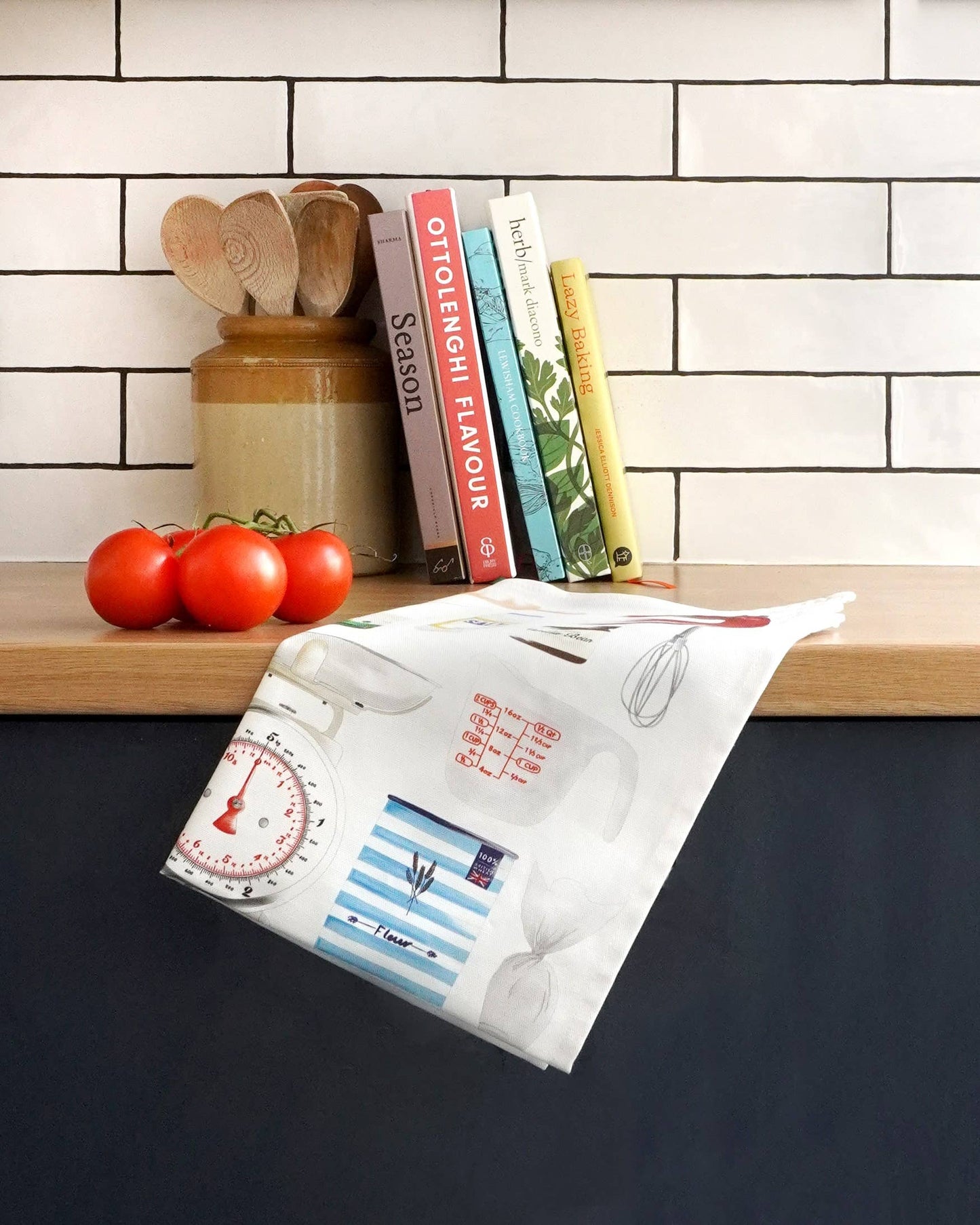 Corinne Alexander Time to Bake Tea Towel - British Made - Baking - Cotton
