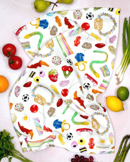 Corinne Alexander Pick & Mix Tea Towel - British Made