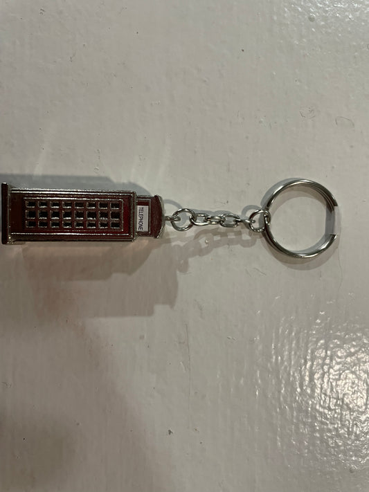 Silver post box key ring