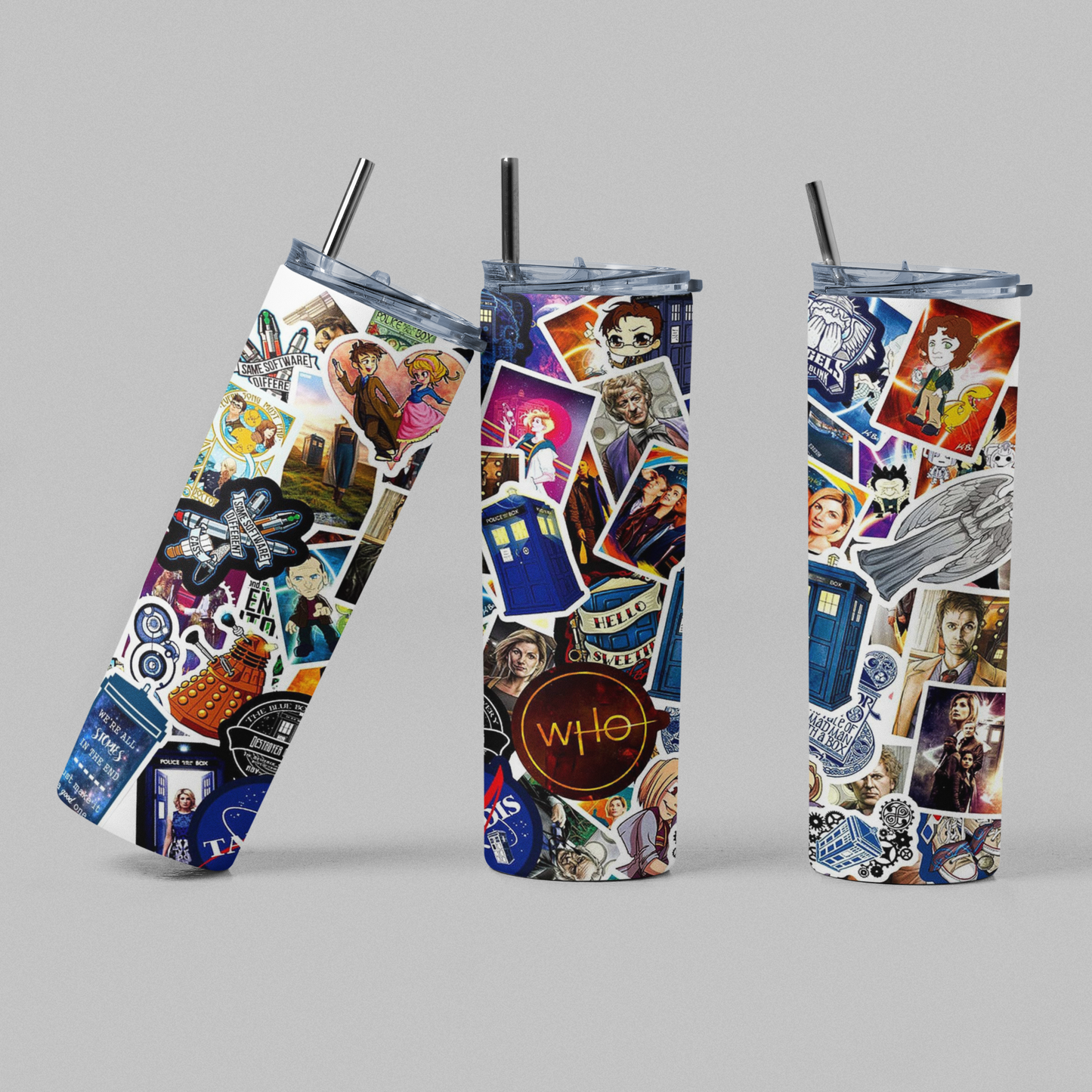 Dr. Who Sticker TV Inspired Sci Fi Tumbler