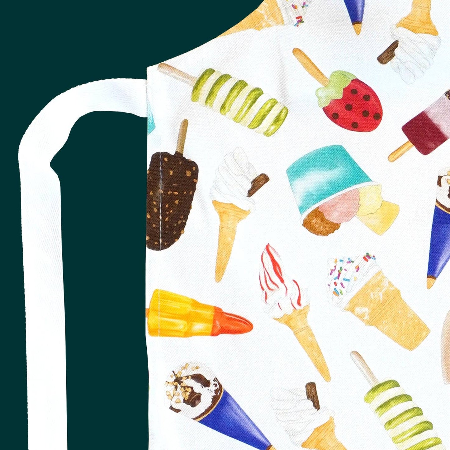 Corinne Alexander Children's Fun Ice Cream Apron - British Made - 100% Cotton