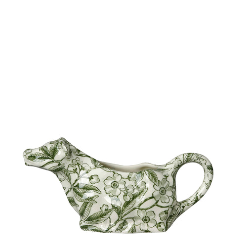 Burleigh Green Prunus Cow Creamer