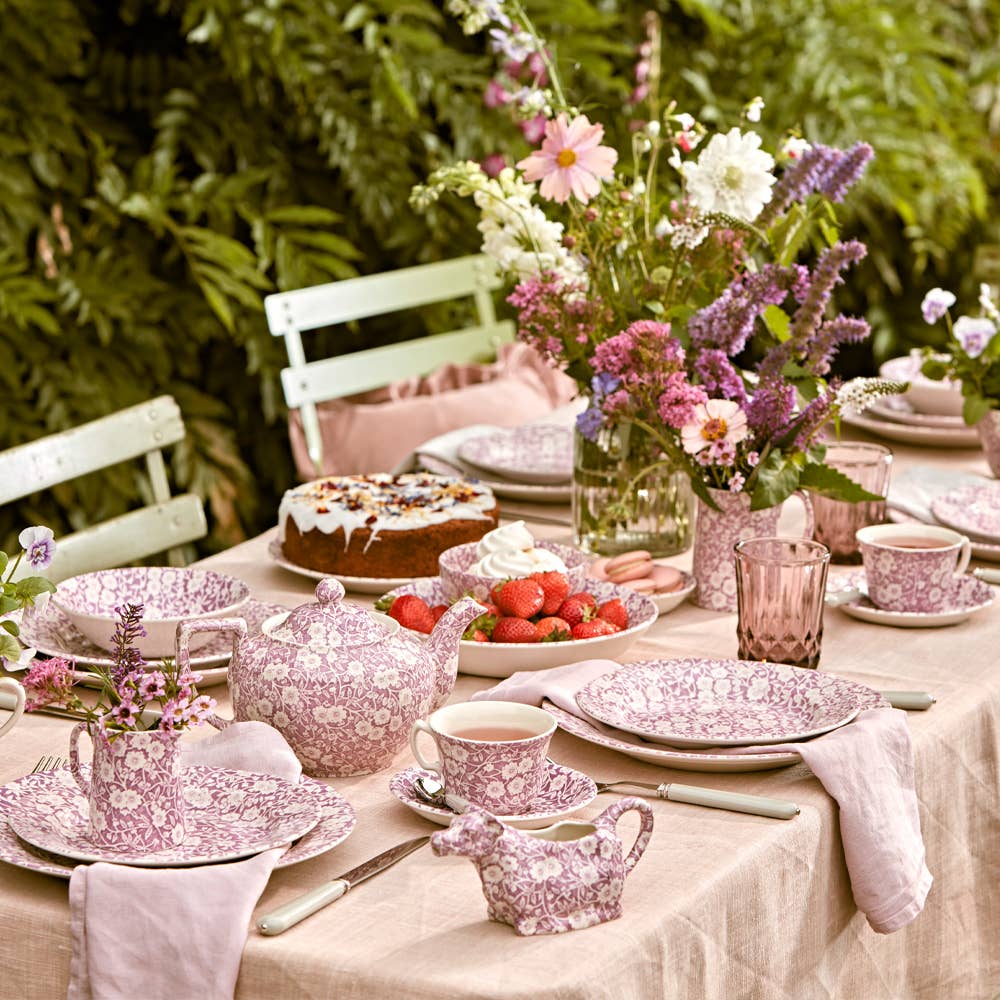 Burleigh Blossom Calico Cow Creamer Boxed