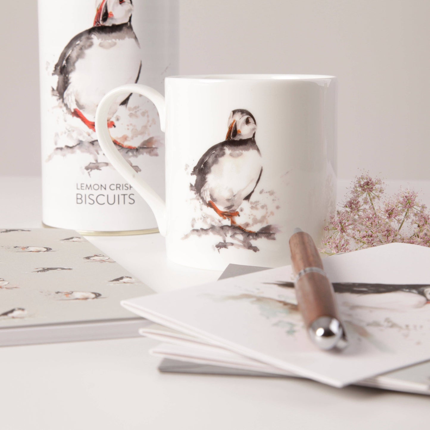 Meg Hawkins Puffin Design Bone China Mug