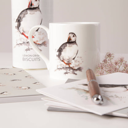 Meg Hawkins Puffin Design Bone China Mug