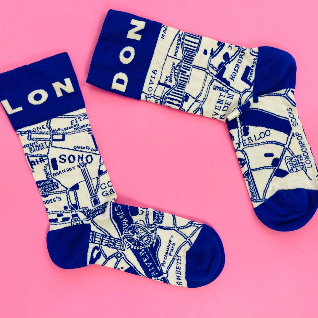 London Map Socks | UK Socks | Unisex Socks