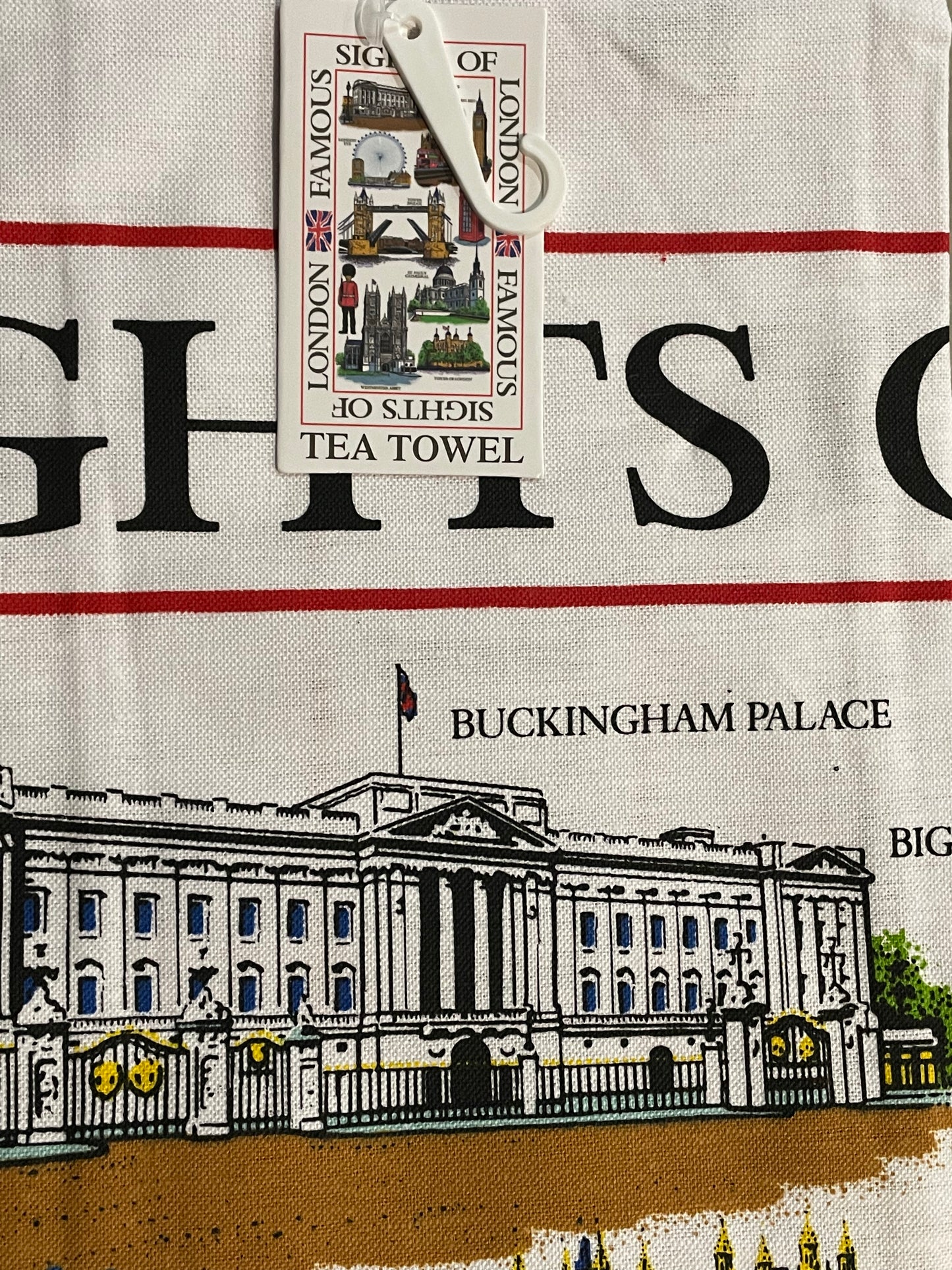 Sights of London city tea towel