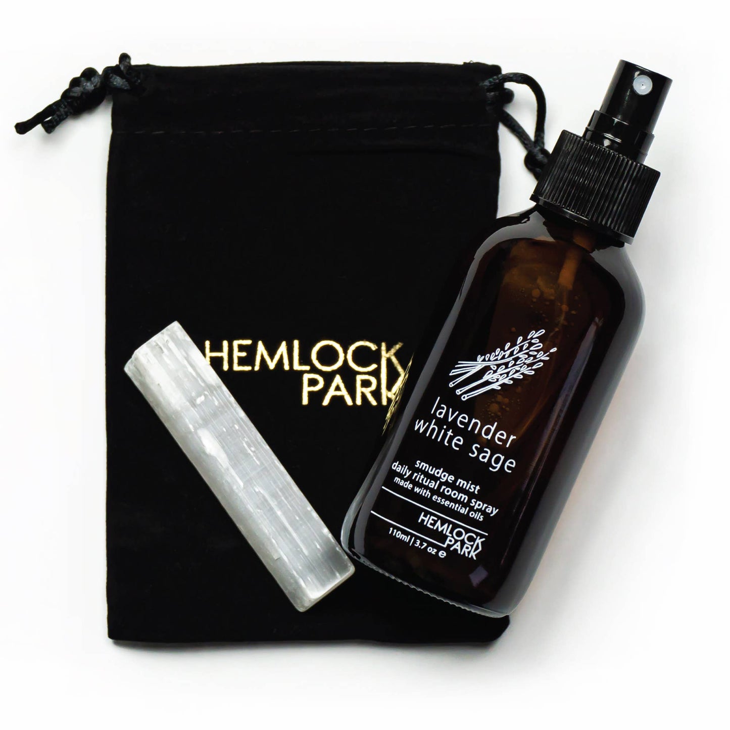 Smudge Spray & Crystal Set by Hemlock Park