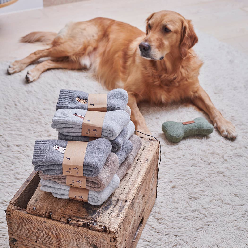 Sweet William Designs Dog Walking Socks - Yellow Labrador