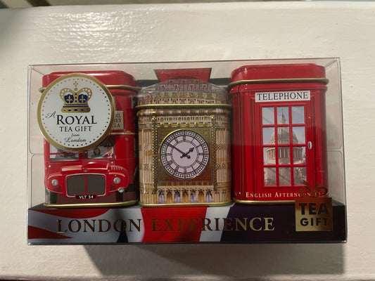 Gift set of Three London Experience Tea tins