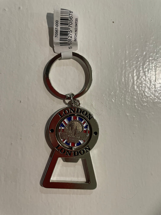 London bottle opener key ring