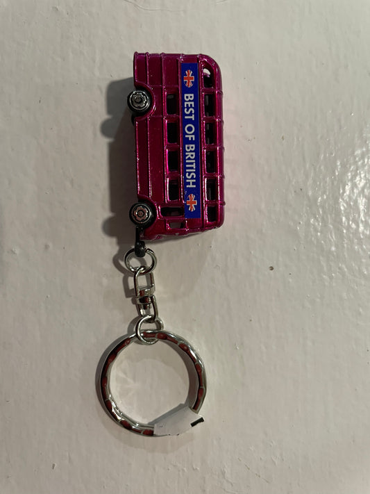 Pink bus key ring