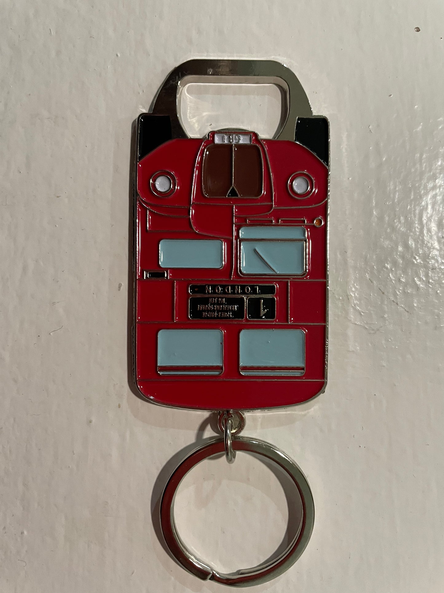 London bus bottle opener key ring