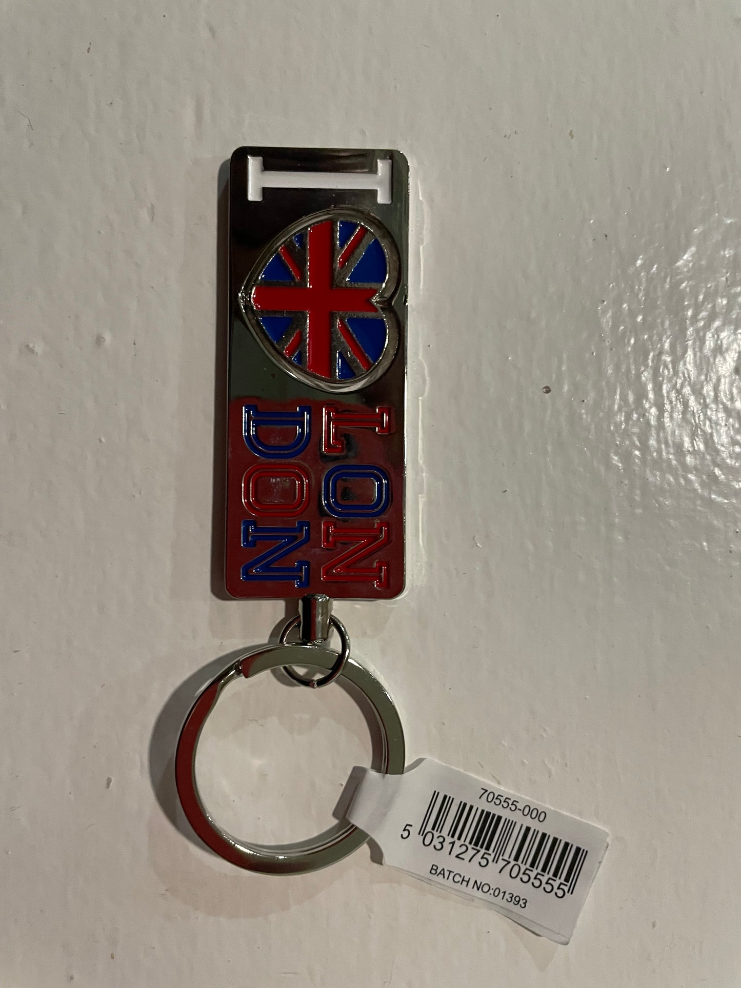 Union Jack heart spinner key ring