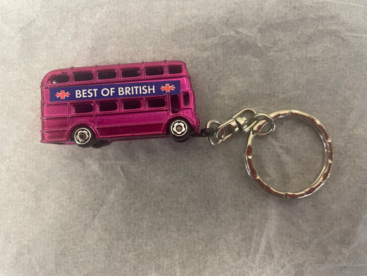Pink bus key ring