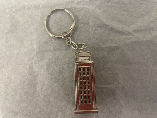Silver post box key ring