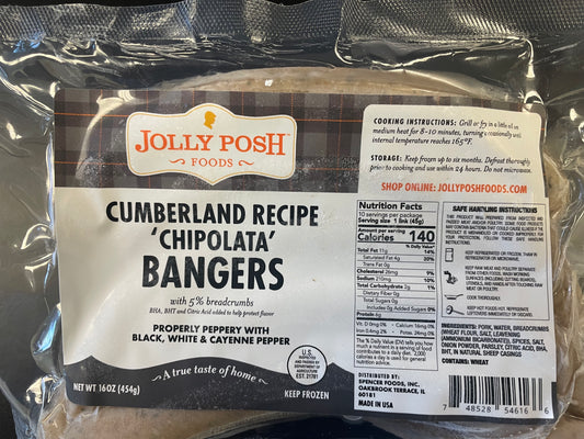 Jolly Posh Cumberland Chipolata Bangers 16 oz (available in store only)