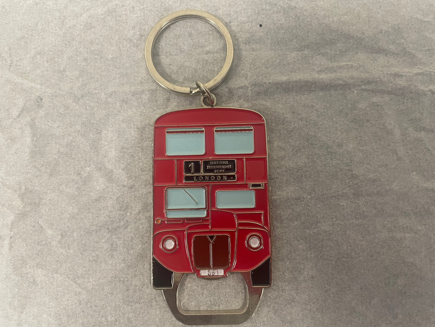London bus bottle opener key ring