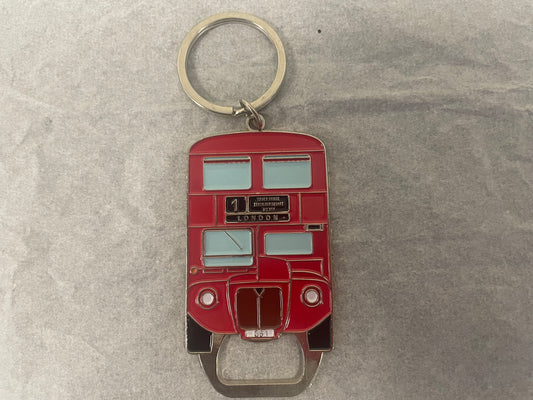 London bus bottle opener key ring